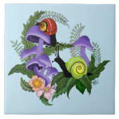 Carreau Escargots cubains champignons violets (Devant)