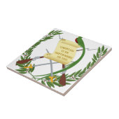 Carreau Escudo de armas de Guatemala - Armoiries (Côté)