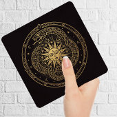 Carreau Esoteric Gold Serpent Sun Celestial Mandala 