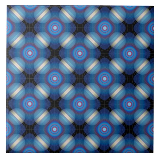 Carreau Espace Géométrique Bleu (Devant)