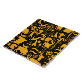 Carreau Espagne et traditions espagnoles Noir et Orange (Côté)