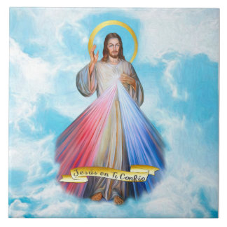 Carreau Espagnol Jésus Divina Misericordia Cielo Azul