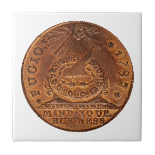 Carreau Esprit de cent de Fugio votre penny d'en cuivre