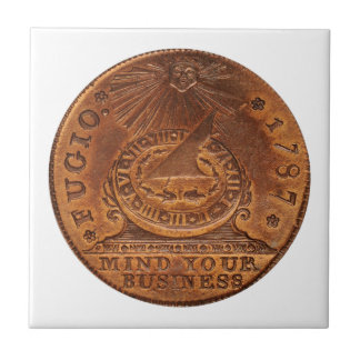 Carreau Esprit de cent de Fugio votre penny d'en cuivre