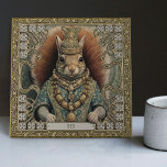 Carreau Esprit de l'écureuil Bijoux tribaux personnalisés<br><div class="desc">Embarquez pour un voyage du mystique et du délicieux avec notre tuile en céramique "Spirit of the Squirrel". Notre art de carreaux unique capture l'essence enchanteresse de l'animal esprit écureuil, connu pour sa nature joviale, son ingéniosité et son énergie infinie, reflétant les traits mêmes de vos proches. Conçu avec une...</div>