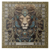 Carreau Esprit personnalisé Lion Bijoux tribaux (Devant)