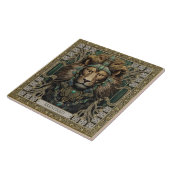 Carreau Esprit personnalisé Lion Bijoux tribaux (Côté)