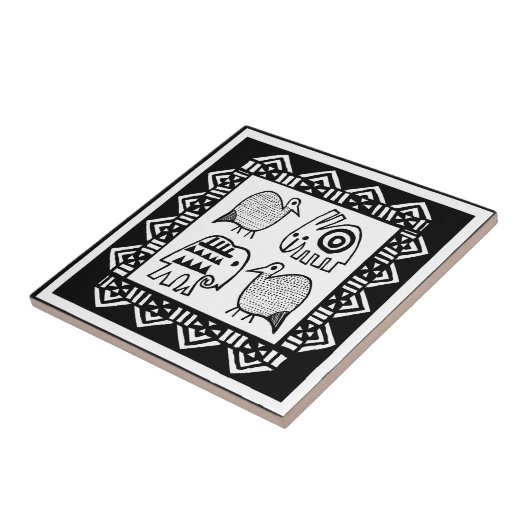 Carreau Esprits d'animaux africains (Côté)