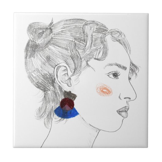 Carreau Esquisse d'aperçu - Portrait (Devant)