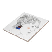 Carreau Esquisse d'aperçu - Portrait (Côté)