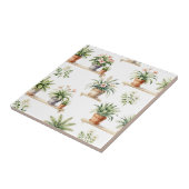 Carreau Étagère de plantes en pot à l'aquarelle (Côté)
