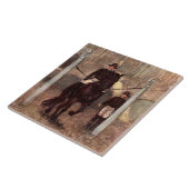 Carreau Étalon Piaffe de Lipizzan de baie (Côté)