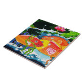 Carreau étang à poissons rouges (Côté)