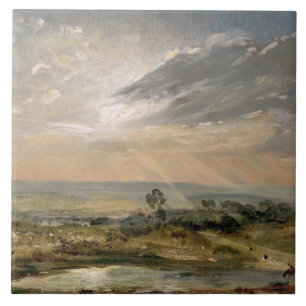 Carreau Étang de colline de branche de John Constable  ,