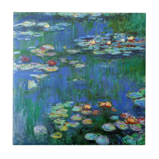 Carreau Etang Lily en bleu Impressionnisme