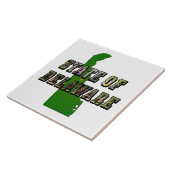 Carreau État du Delaware Texte d'image et contour de carte (Côté)