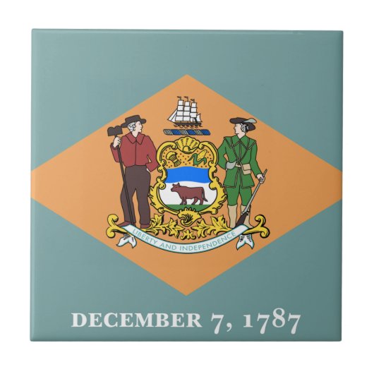Carreau État du drapeau du Delaware (Devant)