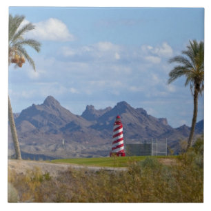 Carreau États-Unis, Arizona, Lake Havasu City. Phare à côt