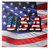 Carreau États-Unis - Drapeau Américain (Devant)
