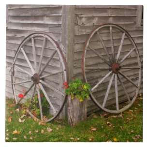 Carreau États-Unis, Maine. Roues de chariot