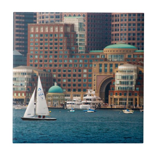 Carreau États-Unis, Massachusetts. Skyline du front de mer (Devant)