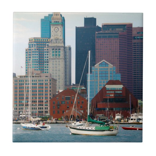 Carreau États-Unis, Massachusetts. Skyline du front de mer (Devant)