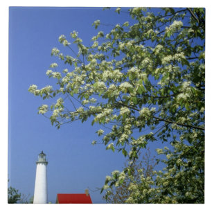 Carreau États-Unis, Michigan, East Tawas. Phare de Tawas a
