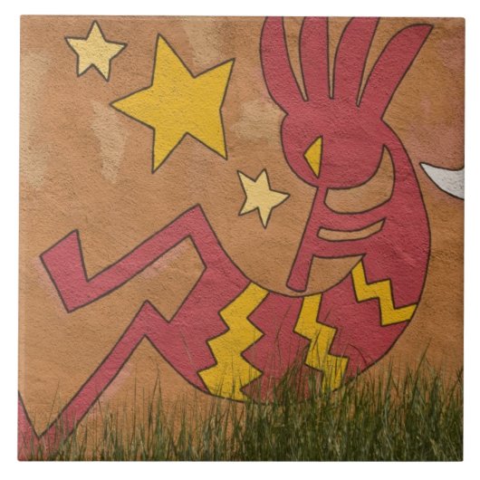 Carreau États-Unis, Nouveau-Mexique, Père Noël Fe. Murale  (Devant)