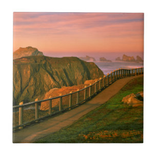 Carreau États-Unis, Oregon, Bandon. Roches vues depuis le