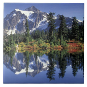 Carreau États-Unis, WA, Heather Meadows RA. Mont Shuksan à