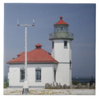 États-Unis, Washington, Seattle, phare d'Alki Poin