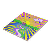 Carreau Été de l'amour Colorful Psychedelic 60s les années (Côté)