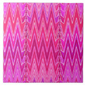 Carreau Ethnic Chevron Damask, Purple et Fuchsia Pink (Devant)