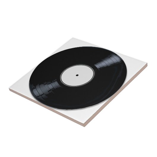 Carreau Étiquette de disques blancs (Côté)
