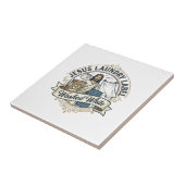 Carreau Étiquette de lessive Jésus Lavé blanc Jésus Lessiv (Côté)