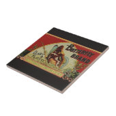 Carreau Étiquette de publicité pour papillon antique (Côté)