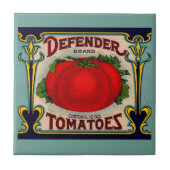 Carreau étiquette de tomates de marque de défenseur des (Devant)