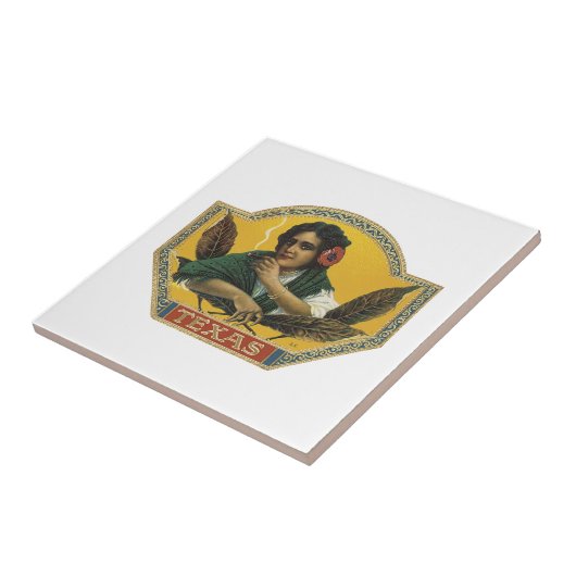 Carreau Étiquette du Texas Cigar (Côté)