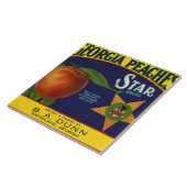 Carreau Étiquette Star Brand Peach Crate (Côté)