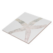 Carreau Étoile de mer Décor Grand Gris Blanc Plage Côtière (Côté)