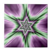 Carreau Étoile en tuiles violet et verte (Devant)