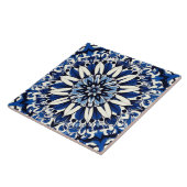 carreau étoile florale indigo (Côté)