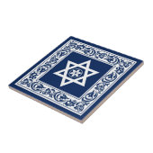 Carreau Etoile juive de David Blanc avec Bleu Baroque (Côté)