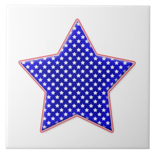 Carreau Étoile patriotique américaine (Devant)