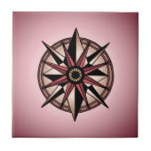 Carreau étoile rose de boussole (Devant)