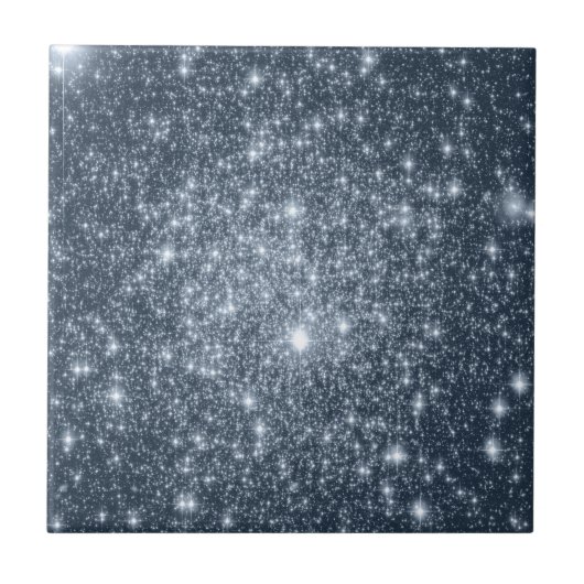 Carreau Étoiles bleues en acier foncé (Devant)