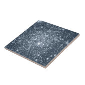 Carreau Étoiles bleues en acier foncé (Côté)