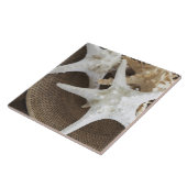 Carreau Étoiles de mer dans un panier (Côté)