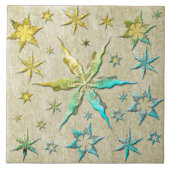 Carreau étoiles de mer métallisé texturé cool doux  (Devant)