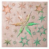 Carreau étoiles de mer métallisé texturé cool doux  (Devant)